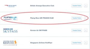 Air France Chase Ultimate Rewards