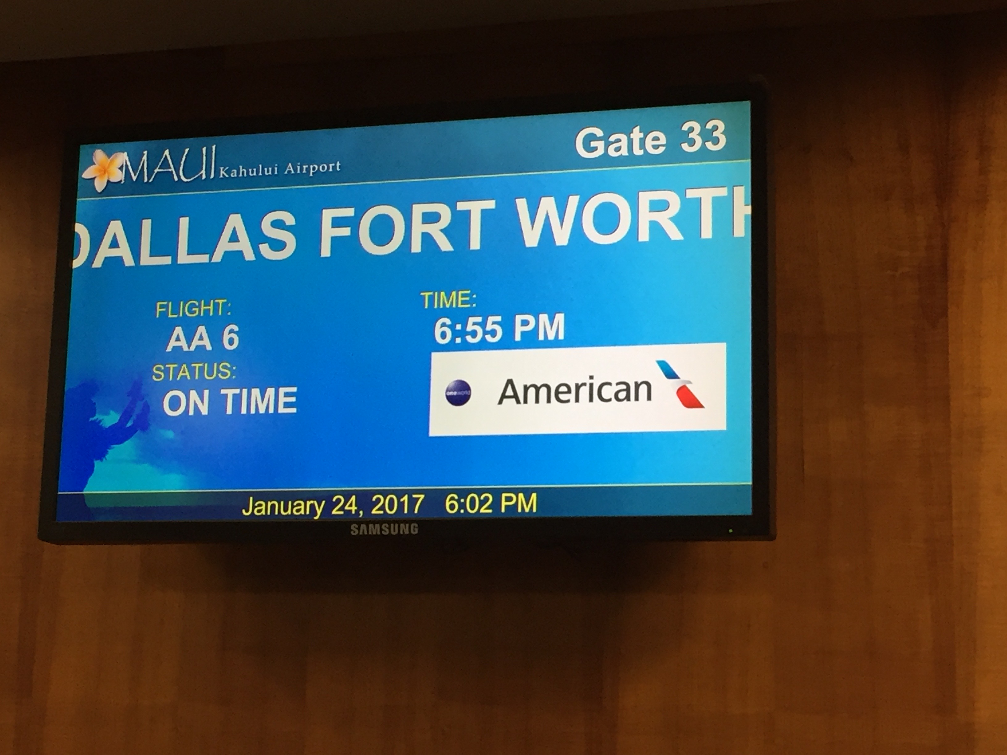 American Airlines Maui Dallas Fort Worth