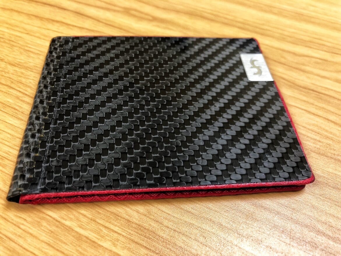 CommonFibersWallet a black and red wallet