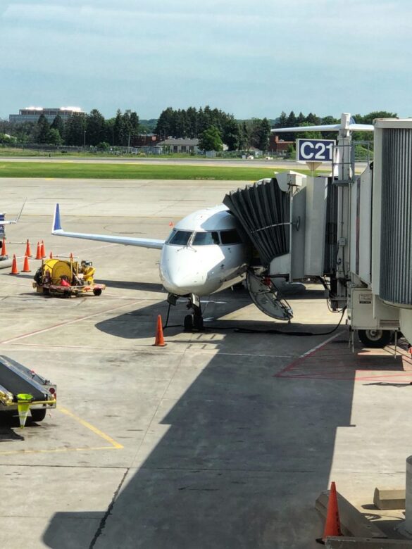an airplane on the tarmac