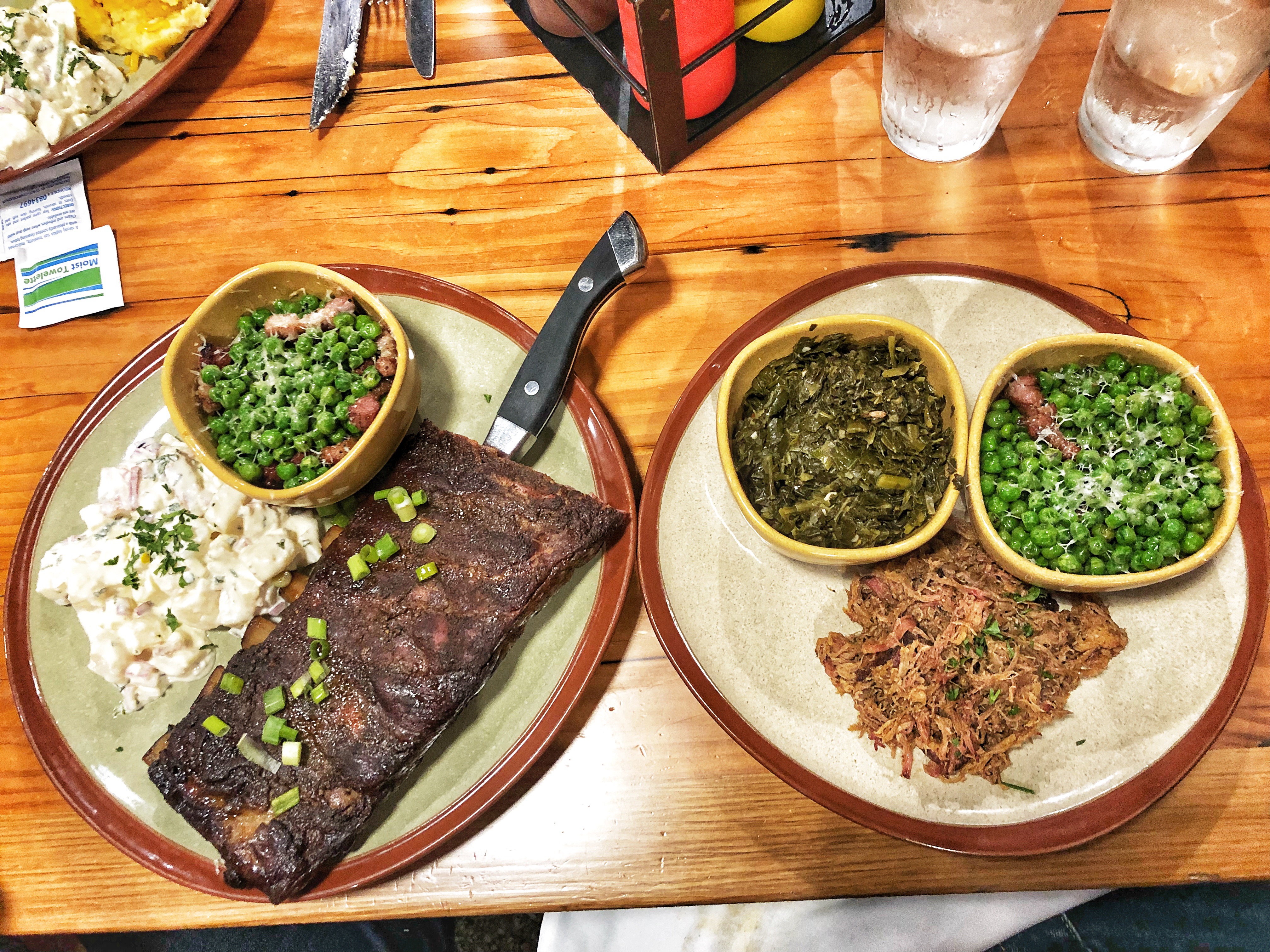 a plate of food on a table