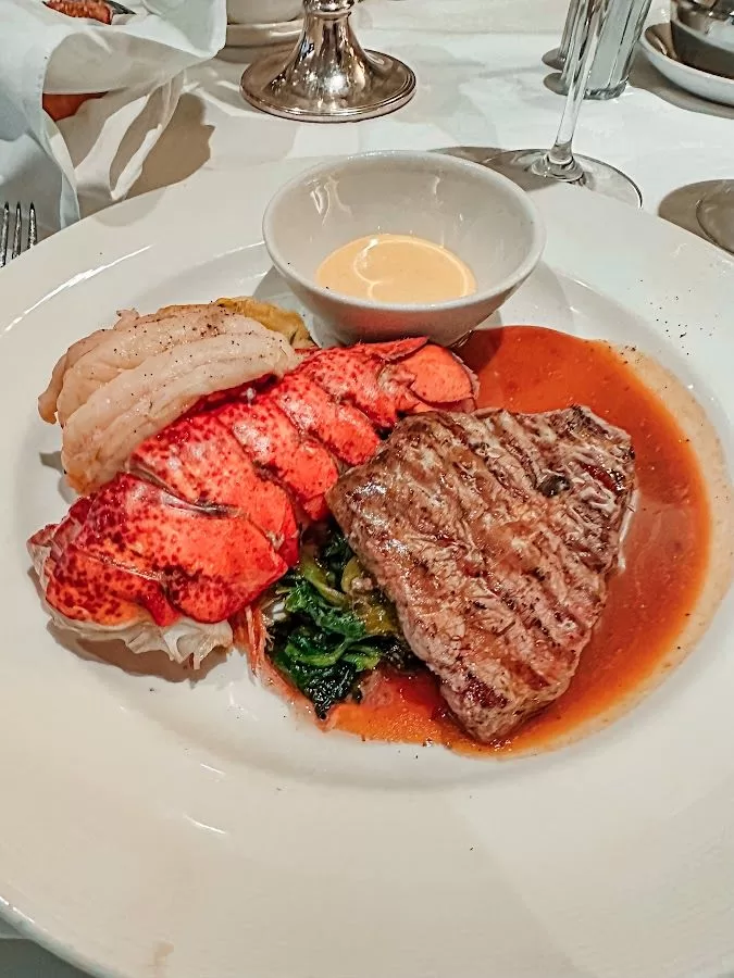Surf and Turf Dinner in MDR on Discovery Princess