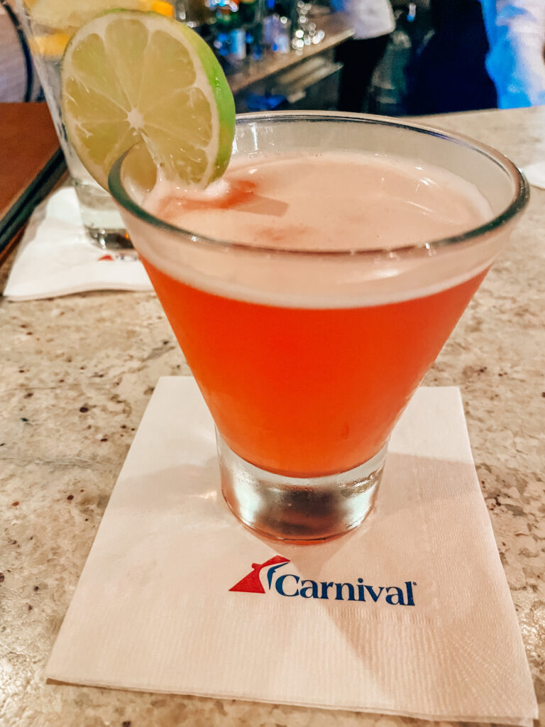 Carnival Conquest Craft cocktail
