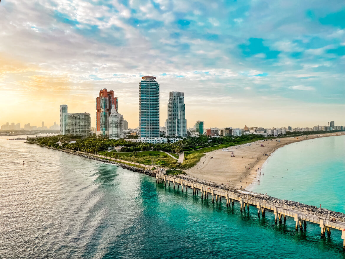 MSC Meraviglia Miami sailaway view MSC Meraviglia Miami sailaway view