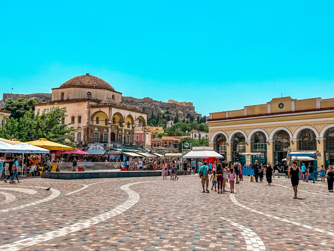 Classic Town Square in Athens