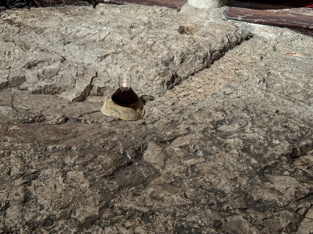 Rock where Jesus prayed to take the cup from him before the crucifixion.