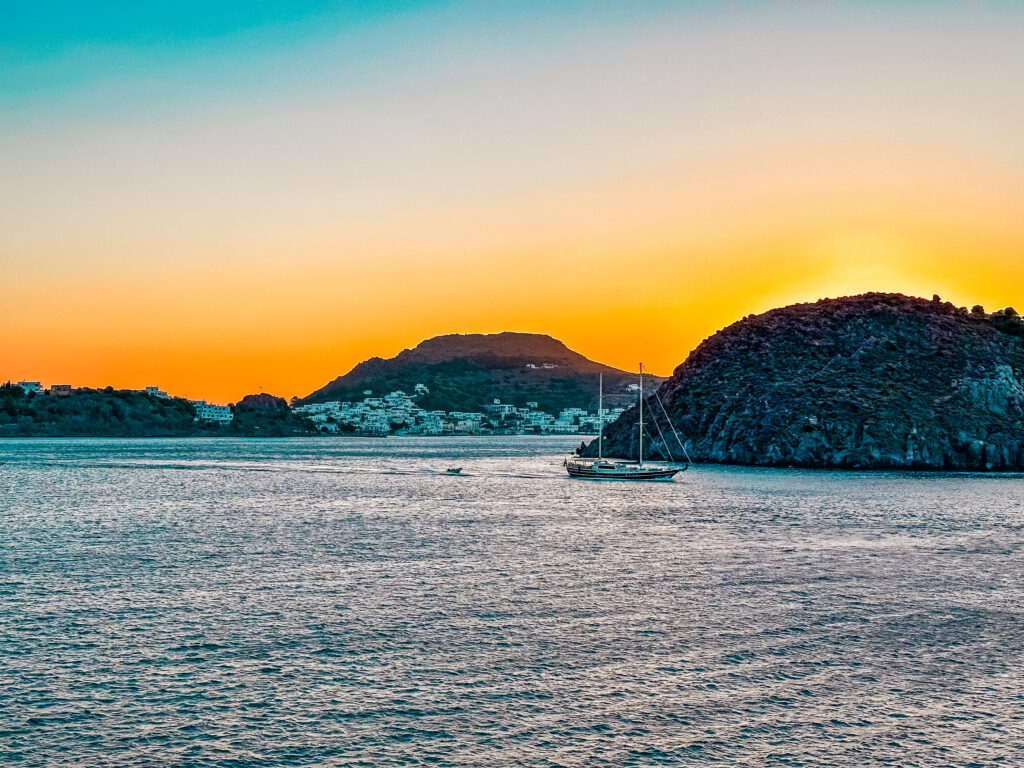 Sunset sky in the Greek Islands