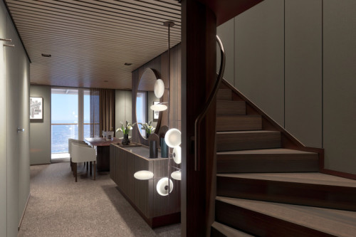 Haven Three Story Suite on Norwegian Aqua Staircase