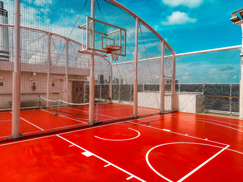 Basketball and pickleball court on Explora I