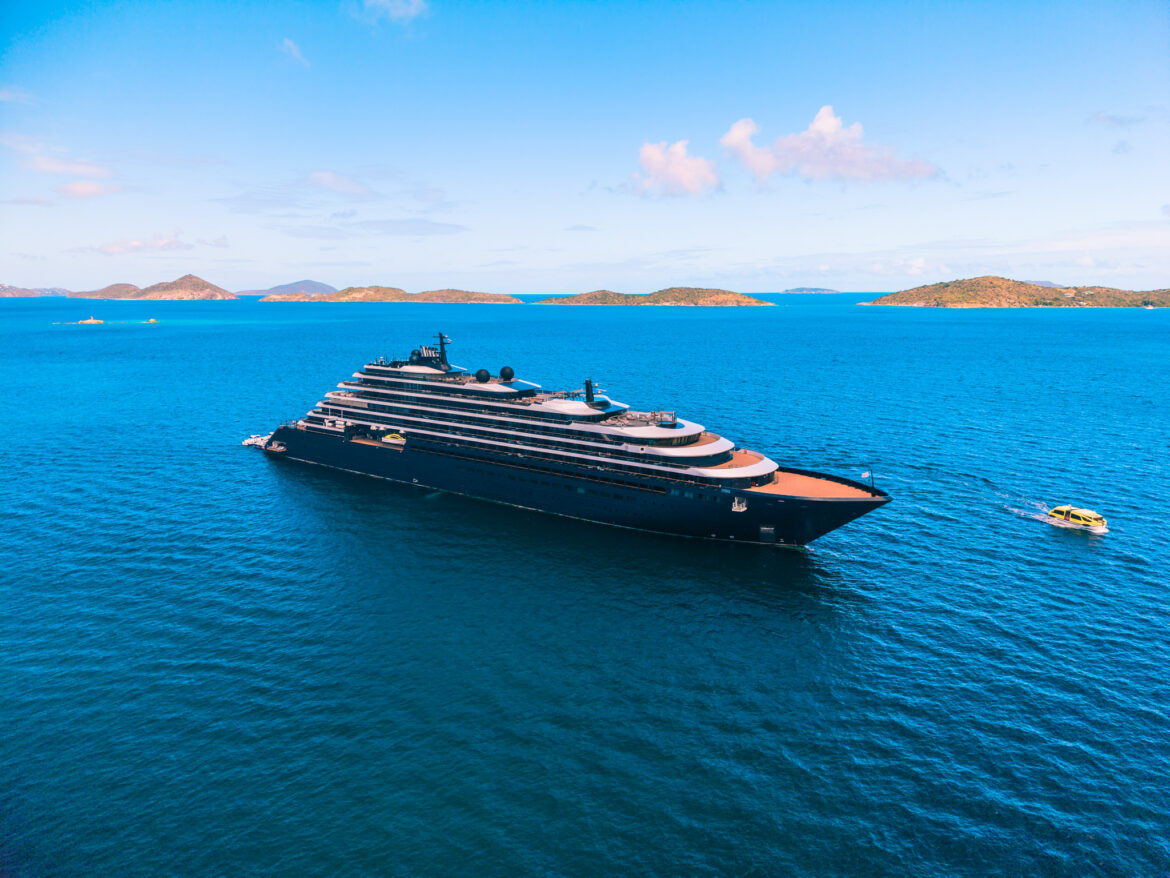 a large ship in the water